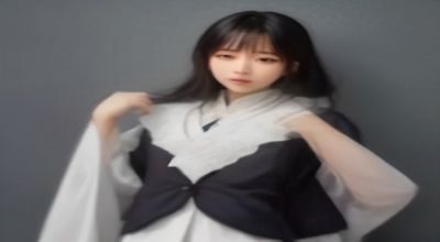 国风汉服风格女生图片，女生身着传统汉服在古典园林中拍摄，背景是亭台楼阁，画面色调复古典雅